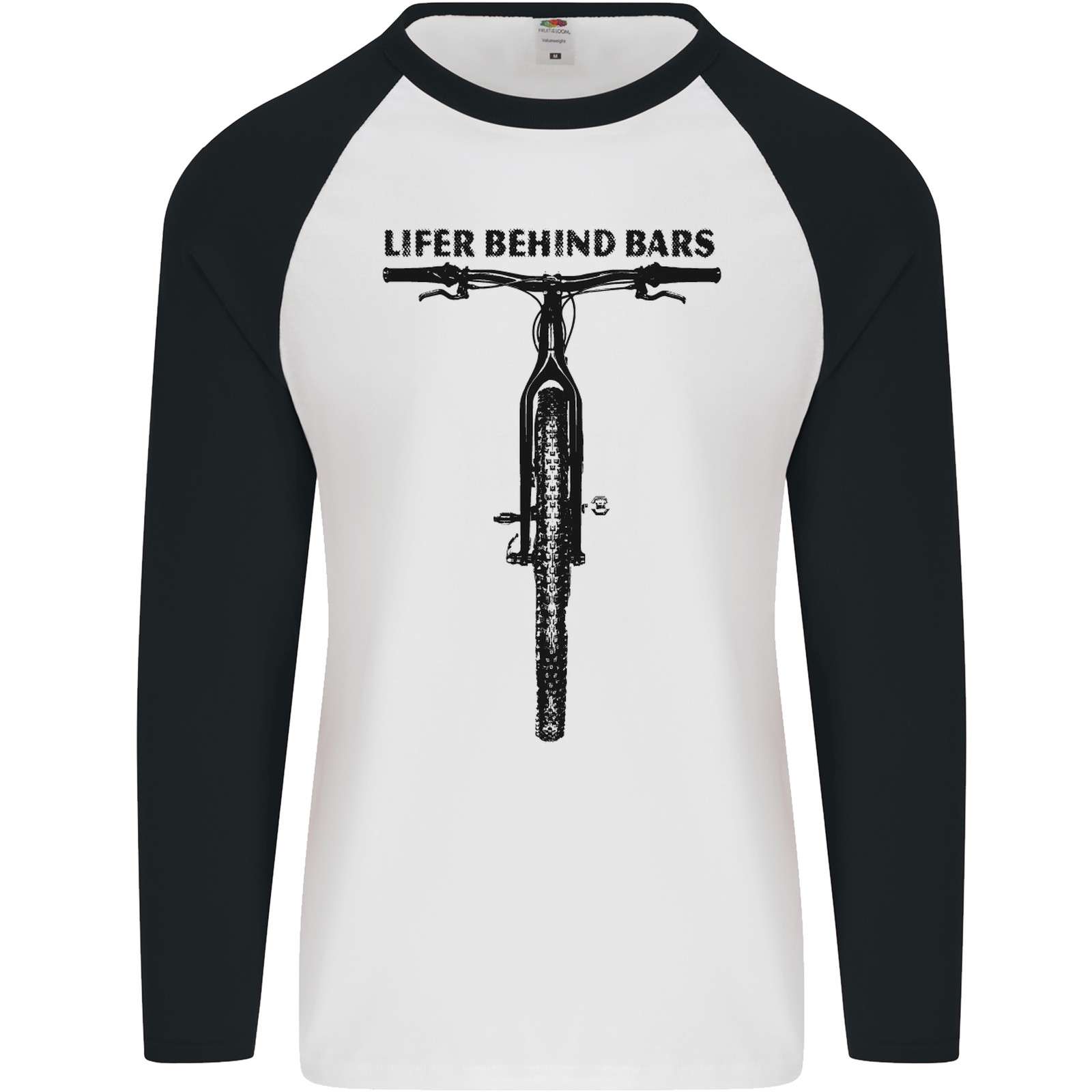 Lifer Behind Bars Funny Mens Long Sleeve Cycling Baseball Tee