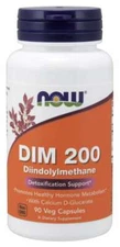 NOW Foods DIM 200 Diindolylmethane 90 Veg Caps, (08/2028)