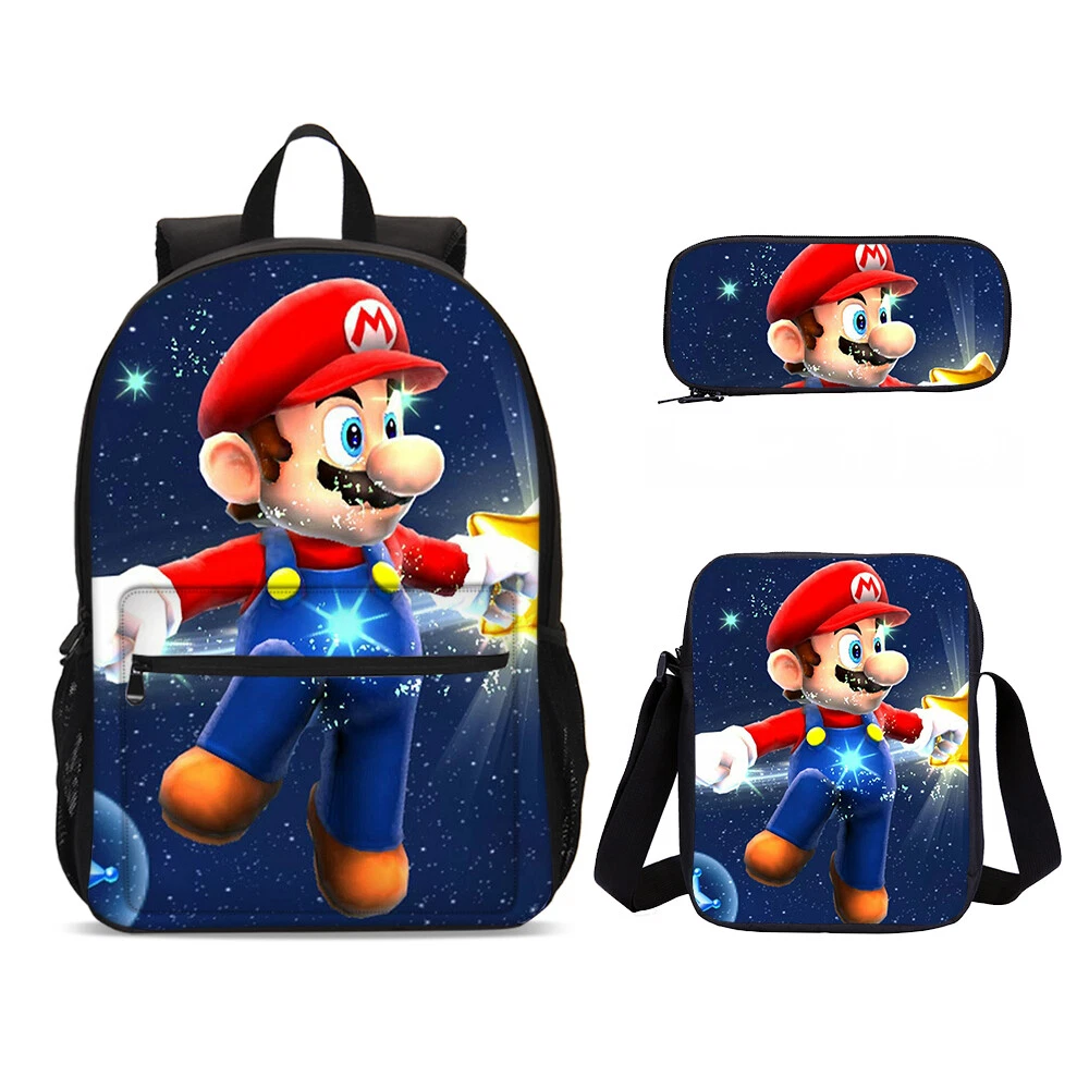 Mario Galaxy Game Backpack Set, Back to School Gift for Kid