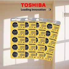 100 x Original Toshiba CR2032 CR 2032 3V LITHIUM BATTERY BR2032 DL2032 Remote