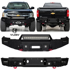 Frontrear Bumper With Winch Plateled Lights For 2007-2013 Chevy Silverado 1500 Frontrear Bumper With Winch Plateled Lights For 2007-2013 Chevy Silverado 1500