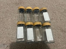 Image of 8 X bamboo Spice Jars