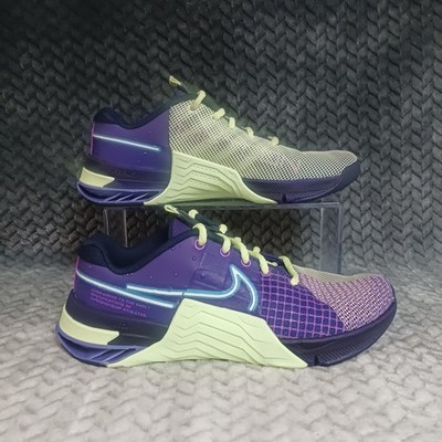 Nike Metcon 8 AMP Women's Training Gym Shoes Purple Green Size 7
