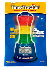 Learning Resources Time Tracker Visual Timer  Clock Lights  Sound Programmable