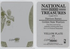 2013 Panini Preferred Silhouettes Printing Plate Yellow 1/1 Harrison Barnes #331
