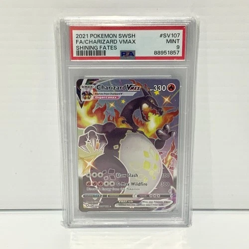 PSA 9 - Shiny Charizard VMAX SV107/SV122 (Full Art) - 2021 Pokemon Shining Fates