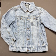 OshKosh Bgosh Girls Denim Jacket Long Sleeve Classic Trucker Size 10