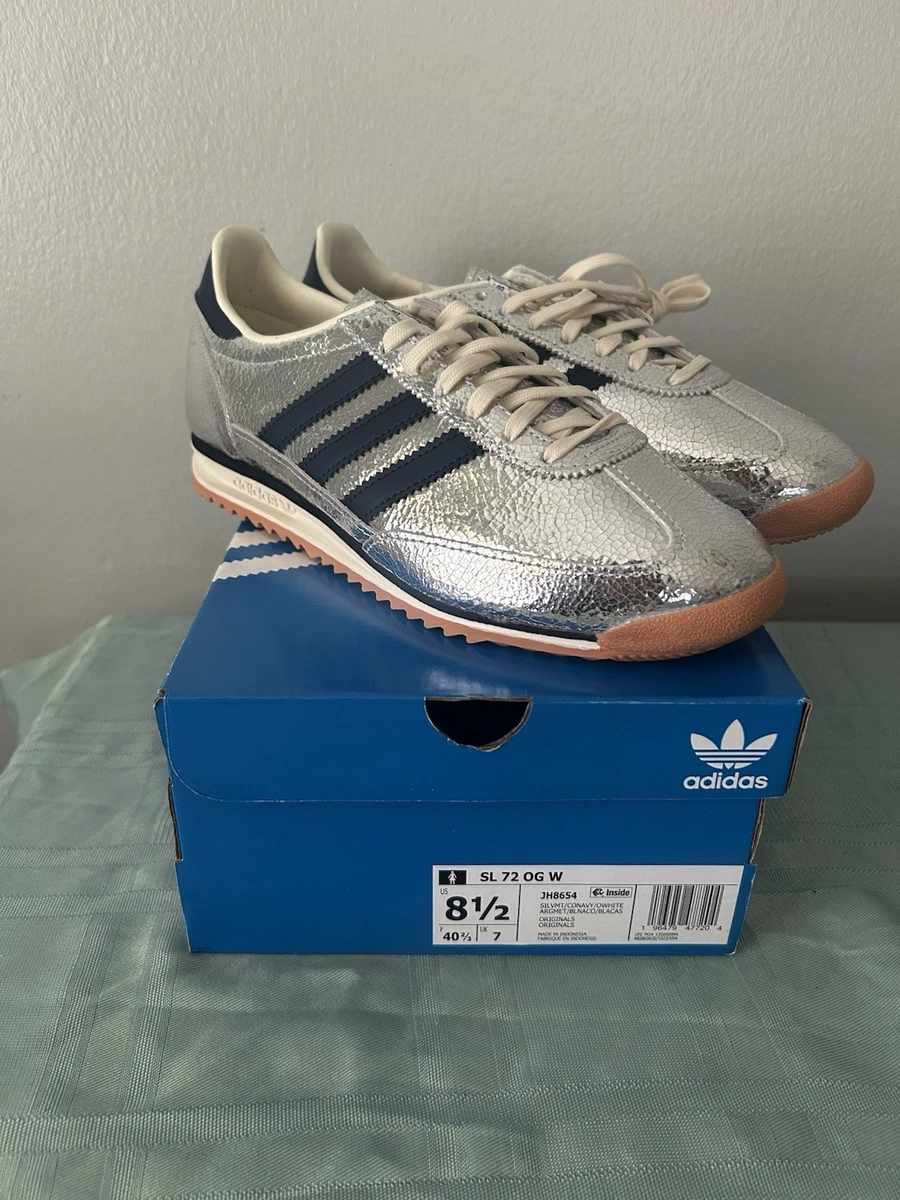 adidas SL72 OG Silver Metallic Collegiate Navy W for sale | eBay