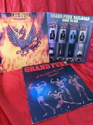 LOT of 3,GRAND FUNK RAILROAD Vinyl Records! Flight O/T Phoenix, Born To Die,