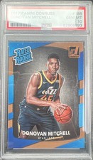 2017 PANINI DONRUSS NBA #188 DONOVAN MITCHELL RC PSA 10 gem ment💎