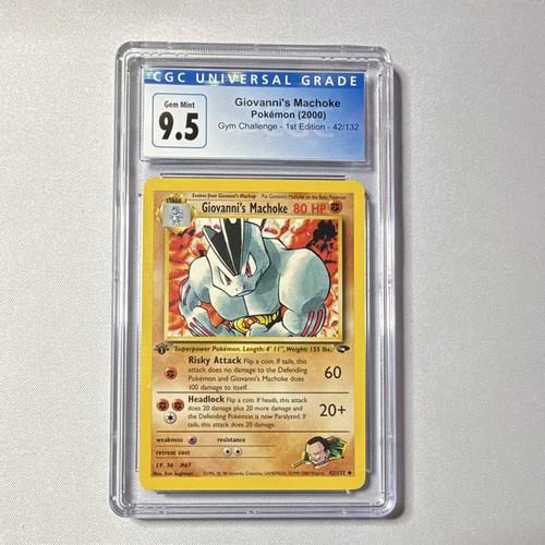 Giovanni's Machoke (1st Edition) graded CGC 9.5 for sale on eBay