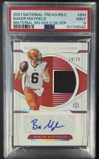 Baker Mayfield 2021 National Treasures #MS-BM Silver Patch Auto /25 PSA 9