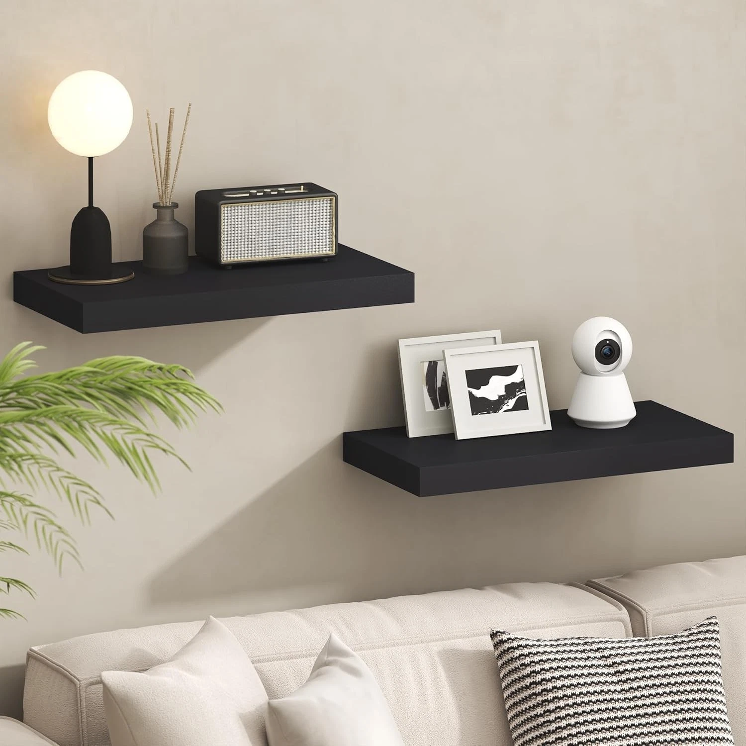 Tanna Floating Shelves Wall Set of 2 12 x 24 Wall Shelf Wall Mounted Floating