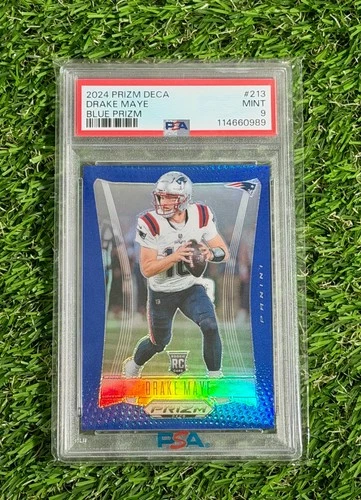 DRAKE MAYE 2024 PRIZM DECA ROOKIE BLUE PRIZM /149 COLOR MATCH PSA 9 MINT Q0282