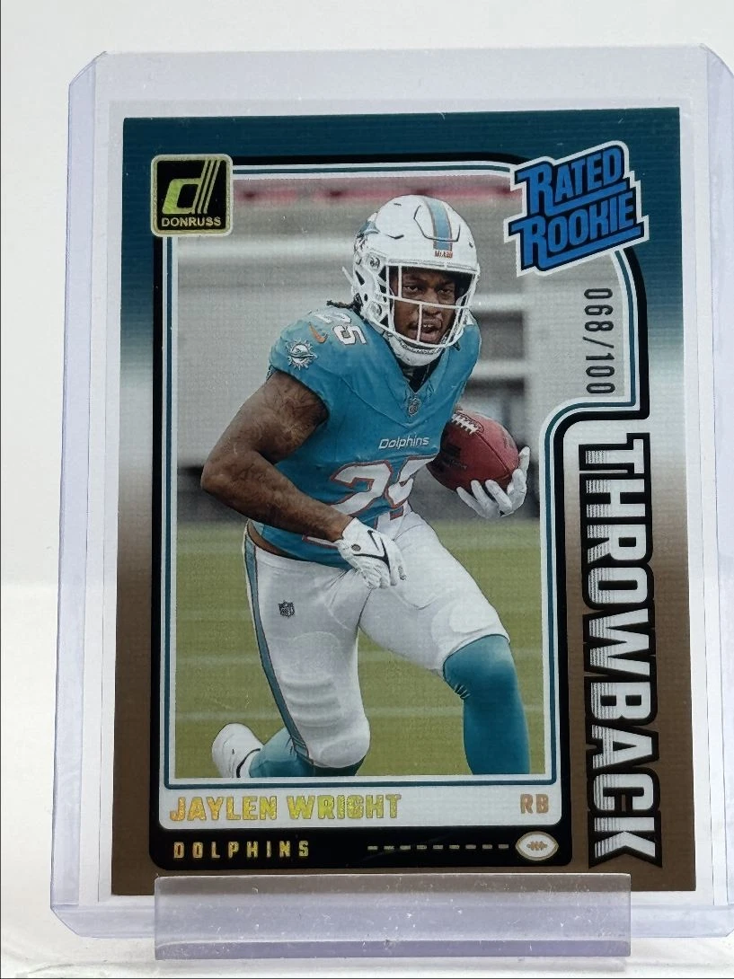 JAYLEN WRIGHT 2024 DONRUSS THROWBACK RATED ROOKIE STUDIO SERIES /100 Q2550