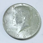 1965 Kennedy Half Dollar 40% Silver, Circulated Coin #7148