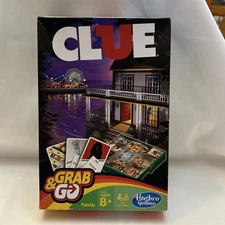 Hasbro Clue Grab & Go Travel Mystery Game 3-6 Players Portable Fun