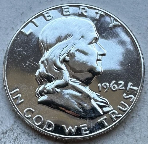 1962 Proof Franklin Half Dollar 90% Silver-INV#8758