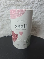 Saalt Soft Menstrual Cup, Flexible/Reusable, Himalayan Pink, Small, Tape Broken