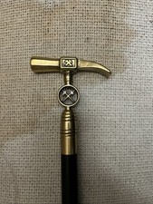 Vintage Axe Hammer Head Victorian Handle Walking Stick Cane