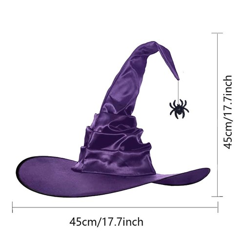Murciélago Plegable Mago Gorra Púrpura Halloween Bruja Sombreros Simple Rendimiento Accesorios - Imagen 2 de 8