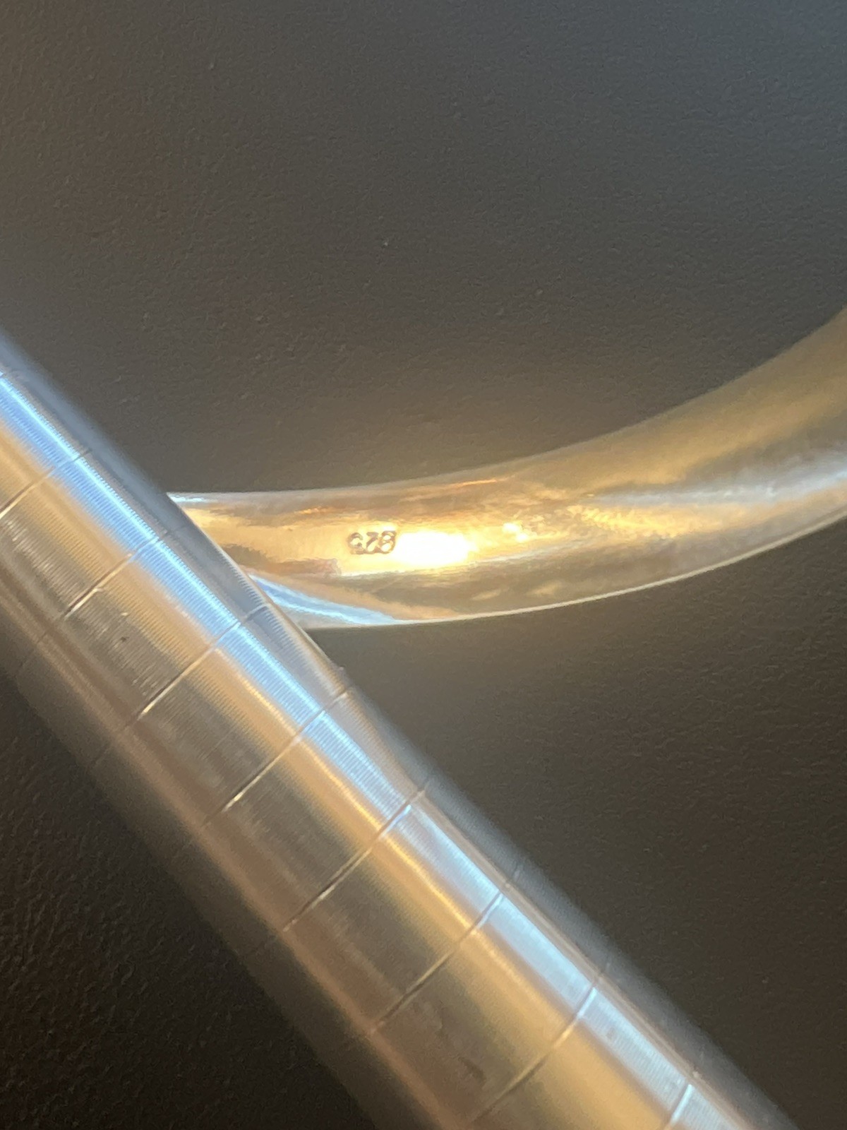 Authentic 925 Sterling Silver Bangle Bracelet Siz… - image 3