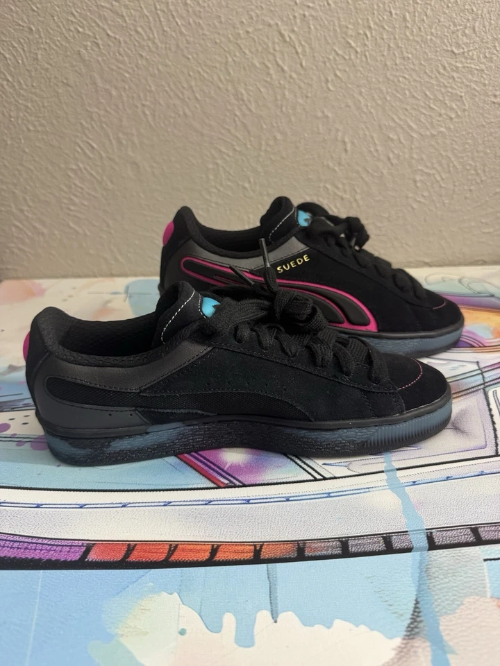 PUMA Northern Lights - Niños Talla 7 - Mujeres 8.5 Escuela Primaria (Rosa/Negro/Azul) Foto 3 de 4