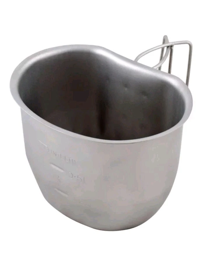 Genuine BCB Stainless Steel SILVER British Army 58 pattern Crusader Mug/ Cup NEW - Image 2 of 3