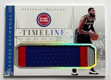 2018-19 Panini National Treasures Timeline Prime /25 Andre Drummond Pistons