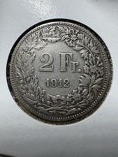 1912 Switzerland 2 Francs Silver