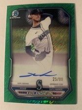 2026 Bowman  Chrome KADE ANDERSON Green Shimmer On Card Auto 26/99 1st Prospects