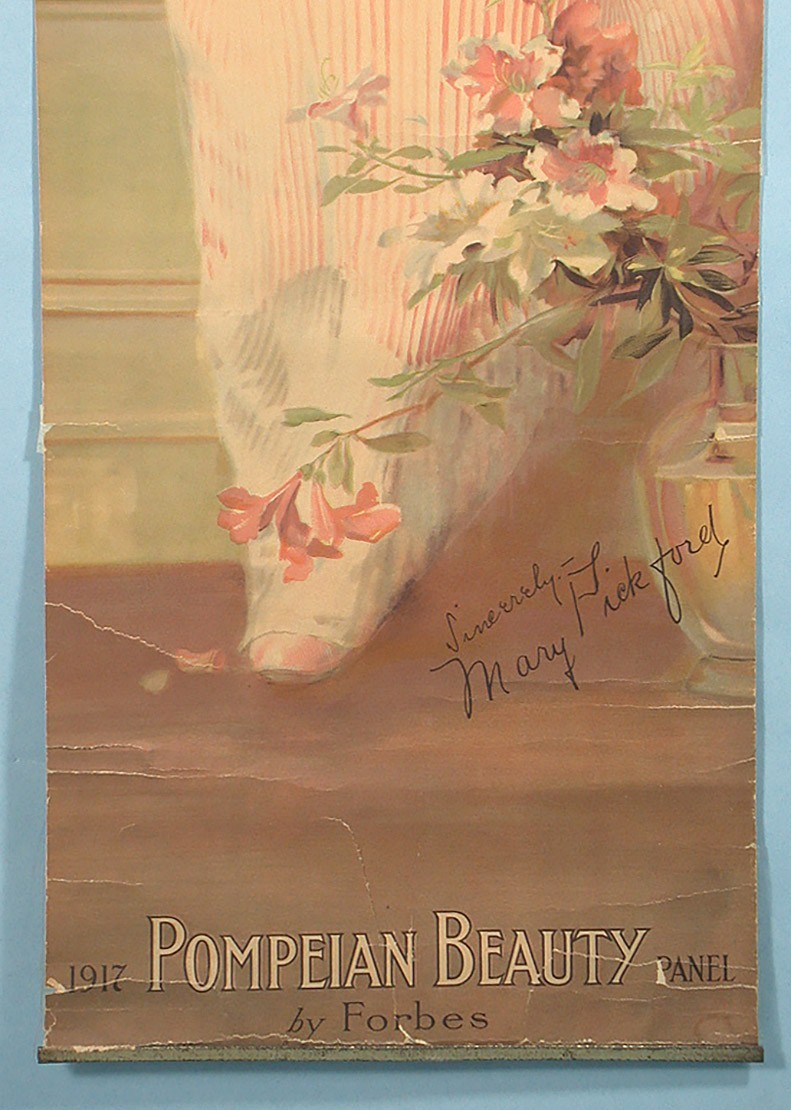 1917 Mary Pickford Art Calendar Pompeian Beauty Products Mail Premium Movie Star