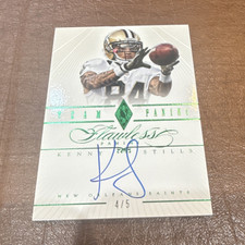 2014 Panini Flawless Team Panini Autographs Emerald Kenny Stills 4/5 Saints