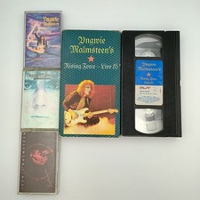 Yngwie Malmsteen Lot VHS Rising Force Live '85 + 3 Cassette Tapes Fire Ice