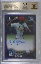 2016 Bowman Chrome Prospects Purple Refractor /250 Raffy Ozuna BGS 9.5 Auto 0a2