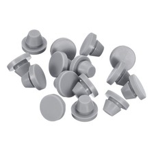 15Pcs Silicone Plugs, Rubber Round Hole Plugs for 8-8.5mm Hole, Grey