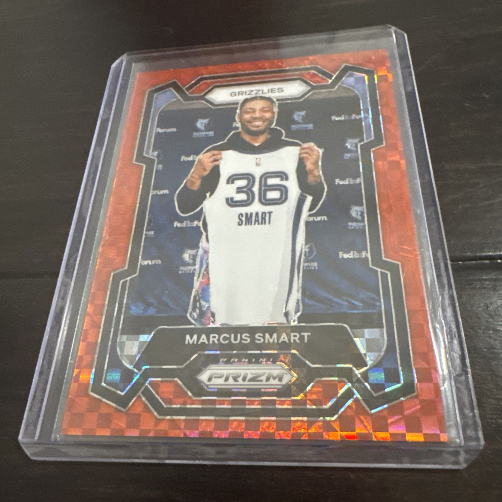 Jersey # 1/1 2023-24 Panini Prizm Red Power Prizm #62 Marcus Smart 36/75