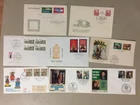 eight Germany fdc with two or more stamps.One Gutter stamps 1959