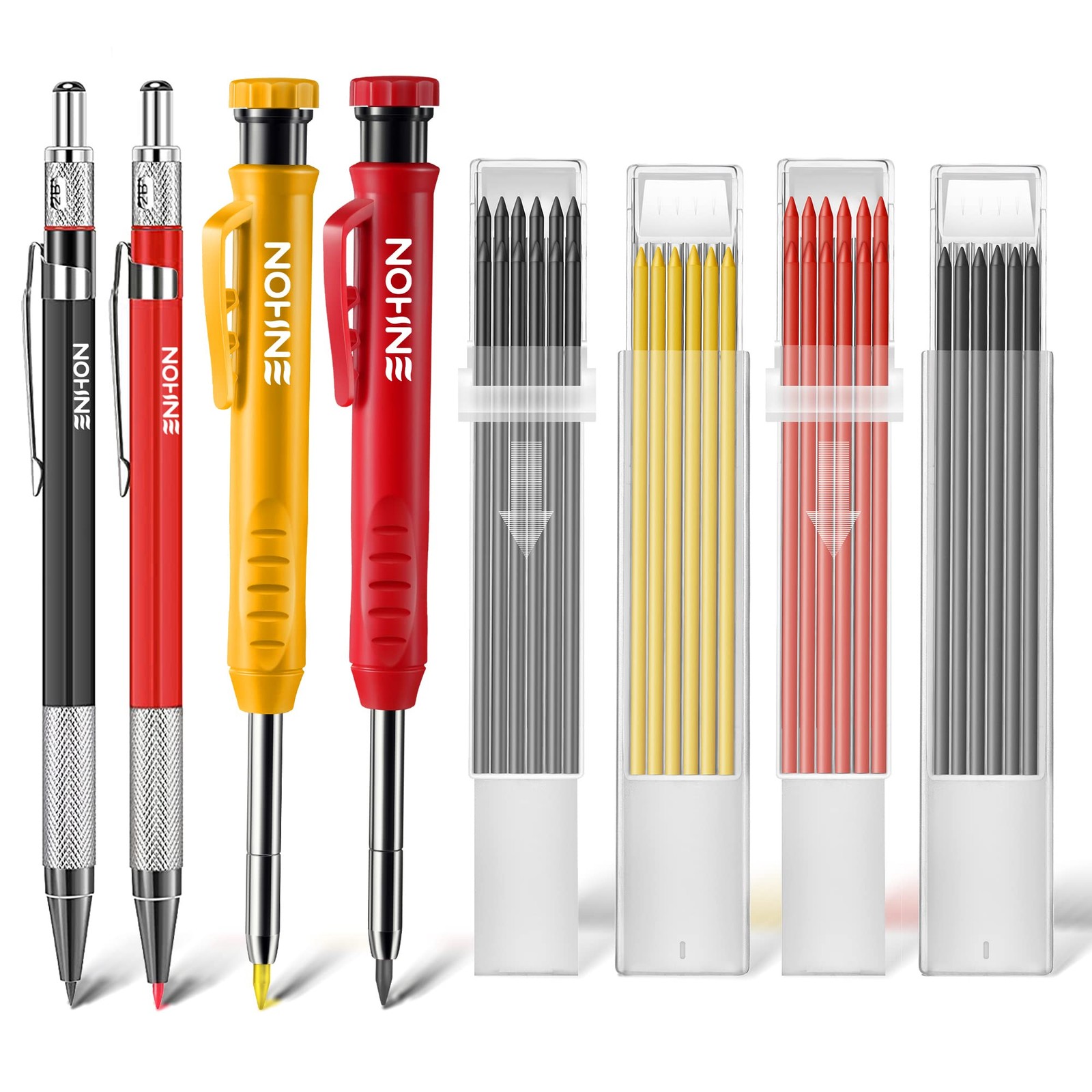 Set With 4 Carpenter Pencils And 40 Construction Pencil