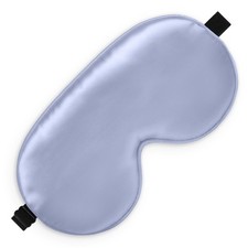 Silk Sleep Mask, Adjustable Blindfold Eye Cover for Men  Women, Light Purple