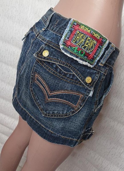Women American Vintage Skirt Navy Denim 36 / S / #4YI1