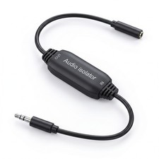 3.5mm AUX Noise Filter Ground Loop Isolator for Car Audio/Home Stereo System