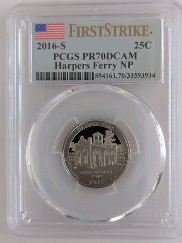 2016-S HARPERS FERRY QUARTER PCGS PR70DCAM FIRST STRIKE