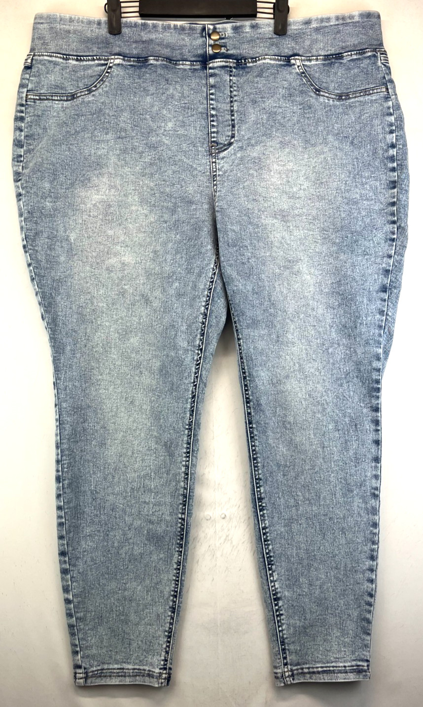 Terra & Sky Denim Capri - Womens Size 2XL (20-22) Blue - Skinny High Rise (4287)