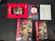 Earthworm Jim 2 Sega Genesis Complete CIB! Great Condition RARE POSTER & Manual