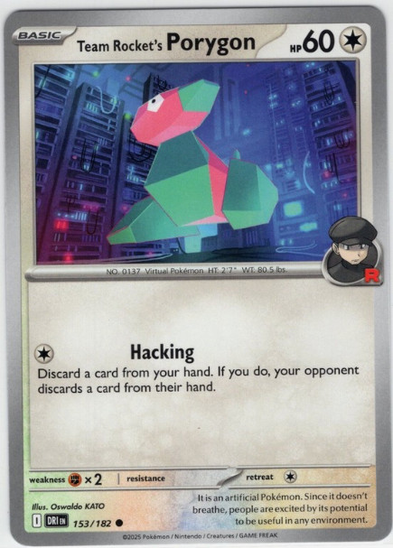 153/182 - Team Rocket's Porygon. - Destined Rivals - NM/M