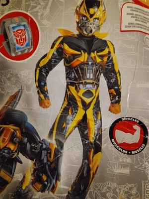 DELUXE BUMBLEBEE TRANSFORMERS HALLOWEEN COSTUME w PADDED MUSCLES - CHILDS M