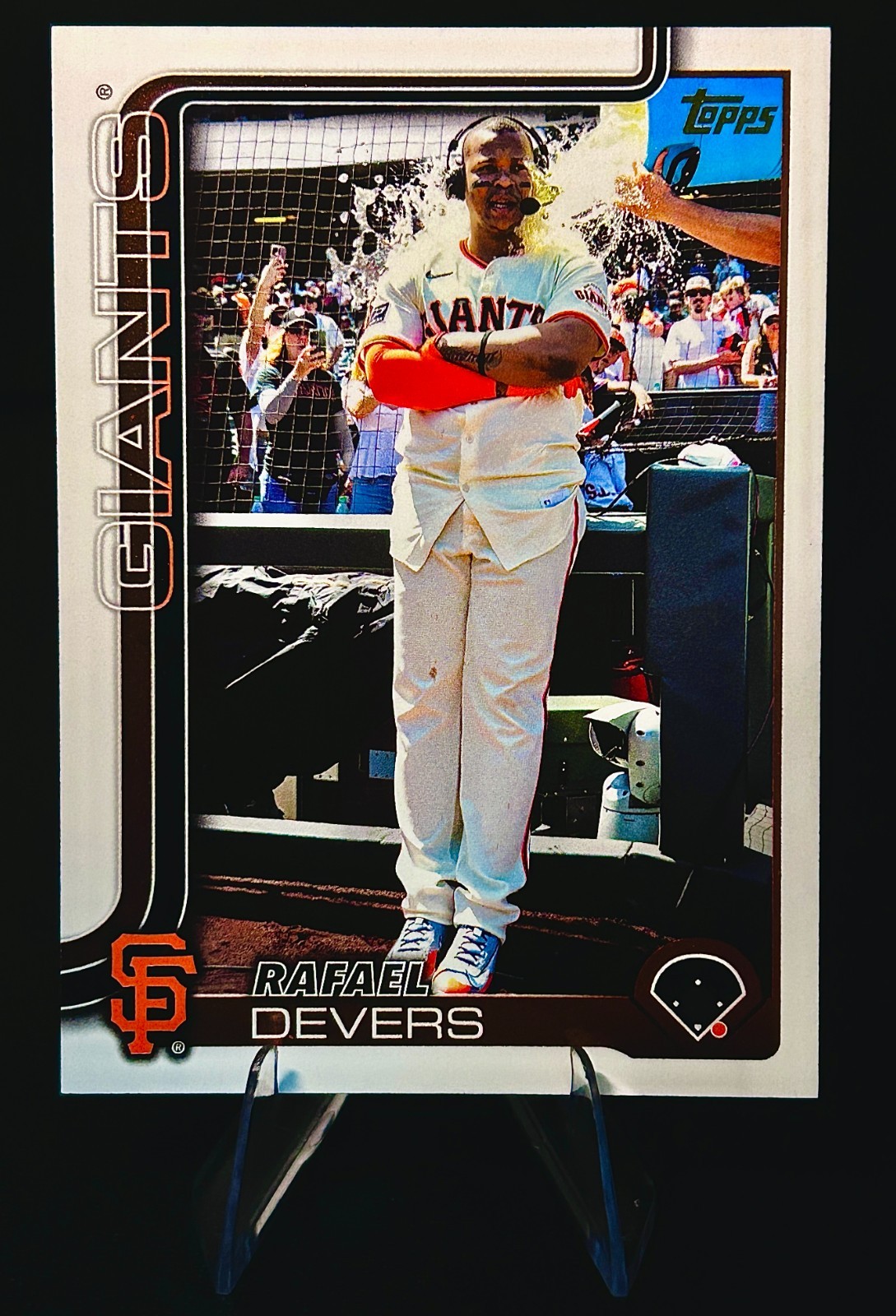 2025 Topps Update Rafael Devers US 300 Golden Mirror Image Variation SSP