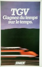 Affiche Poster Train SNCF Chemin De Fer TGV Wagon Lit