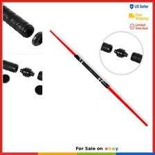 Light Up Saber Toy 2 Pack LED Red Retractable Double Bladed Sound Effect Kids